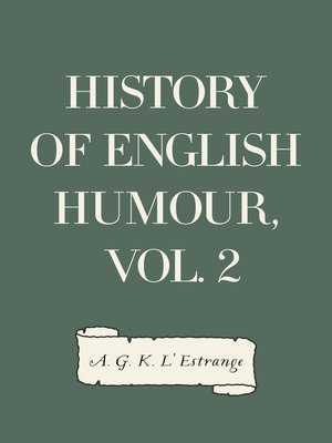 cover image of History of English Humour, Volume 2